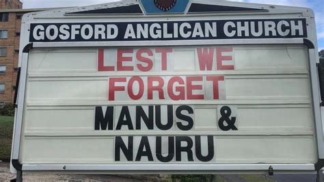 Gosford Anglican Church Threatened Over Anzac Day Sign News Com Au Australias Leading News Site