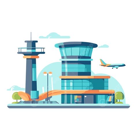 Aeroporto Clipart Torre De Controle Do Aeroporto E Construção Com