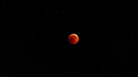 Moon Red Full Moon Sky Stars Night 4k Hd Wallpaper