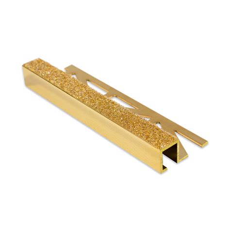 Diamond Sand Square Edge 24k Gold Tile Trim 11mm 25m Length Buy
