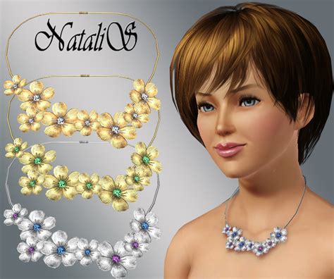 The Sims Resource Natalis Flower Necklace Fa Fe