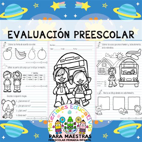 Examen De Evaluación Para Preescolar Materiales Educativos Para Maestras