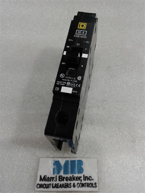 Edb14030 Square D Circuit Breaker 30 Amp 1 Pole 277v New Ebay