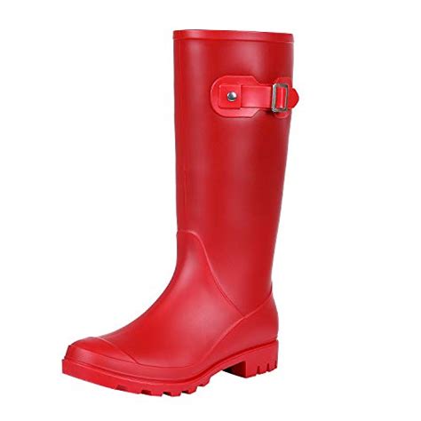 Women S Knee High Rain Boots Not For Wide Calf Fashion Waterproof Tall Wellies Rain Shoes
