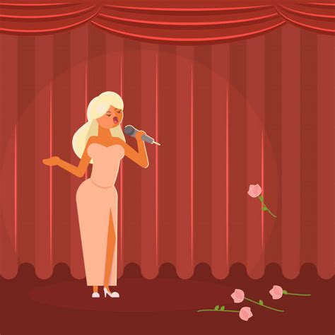 Cartoon Of A Blonde Female Singers Illustrations Royalty Free Vector Graphics And Clip Art Istock