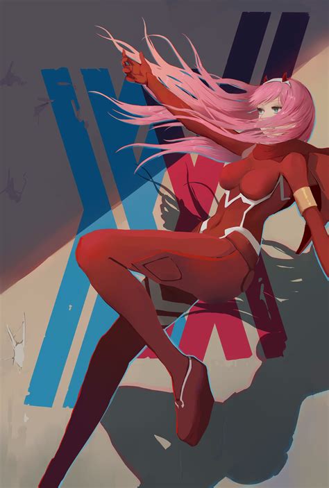 I don't own any of the original drawings of the characters or backgrounds. Zero Two | Anime, Nanatsu, Criaturas