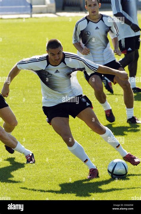 Dpa German Soccer Player Sebastian Deisler Dribbles In Front Of