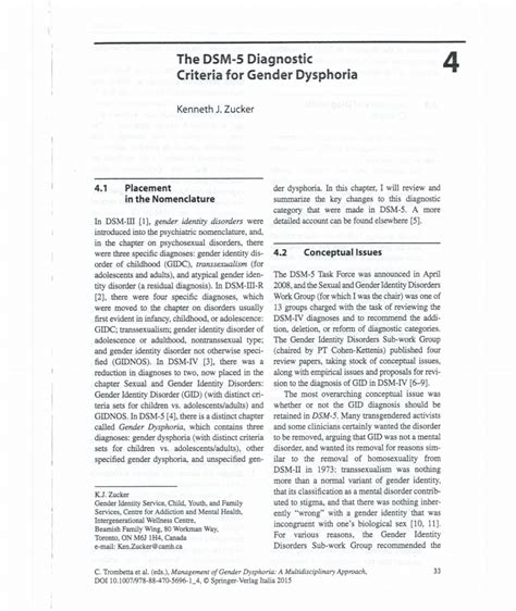Dsm 5 Gender Dysphoria Diagnostic Criteria Diagnosing Gender