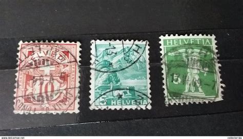 Rare Set Lot Switzerland Swiss 5510 Helvetia Watermarks Seal Used