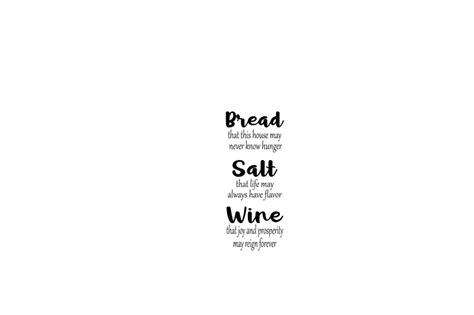 Bread Salt Wine Quote Illustration Par Warriors Heart Studio · Creative