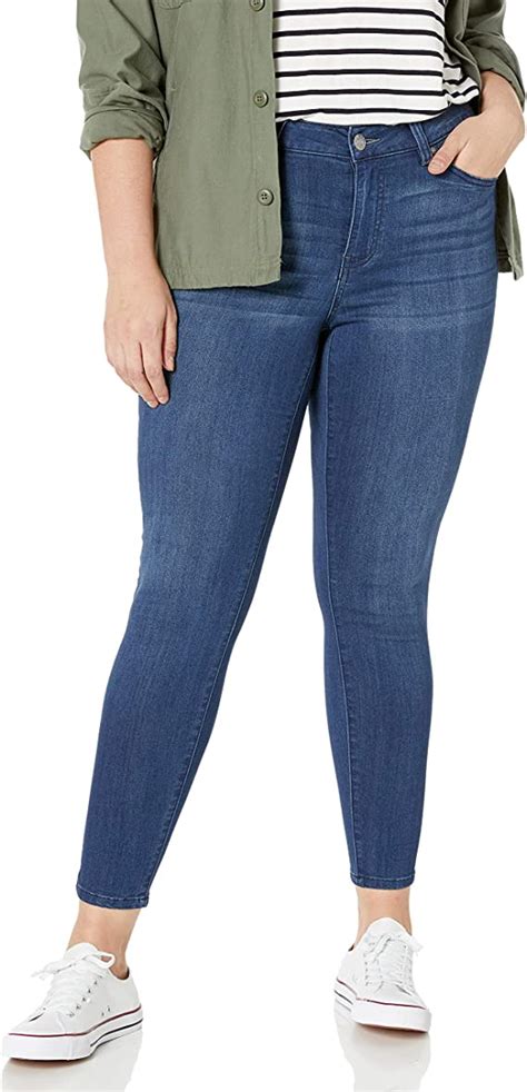 Womens Plus Size Infinite Stretch Mid Rise Skinny Jeans Wf Shopping