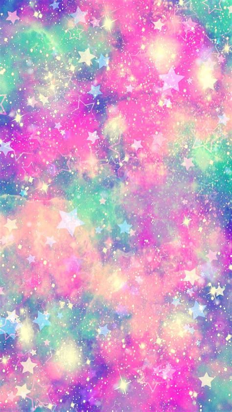 Toedit Glitter Galaxy Sparkle Pastel Rainbow Stars Rainbow Pastel Hd