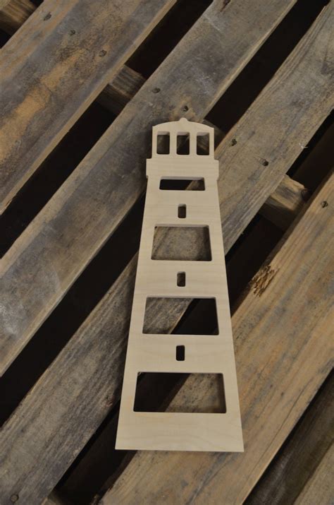Wooden Lighthouse Wooden Lighthouse Cut Out Wall Art Etsy Uk