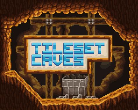 Pixelart Cave Tileset 16x16 Side View By Dieanto