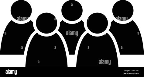 5 People Icon Group Of Persons Simplified Human Pictogram Modern Simple Flat Vector Icon