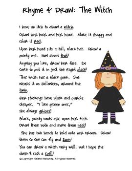 Here are the words to her romantic poem. Rhyme & Draw Freebie: The Witch by Mrs Mahoney | TpT