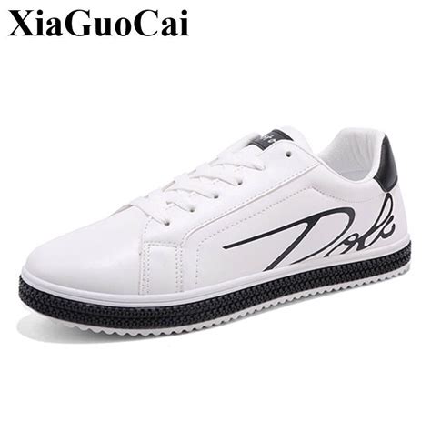 New White Shoes For Men Lace Up Casual Shoes Spring Summer Breathable