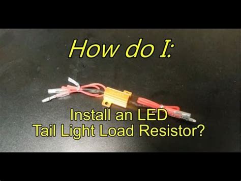 The most common ones are the fixed type, with a fixed value of resistance. How to Install LED Load Resistor for LED Light Bulbs Turn ...