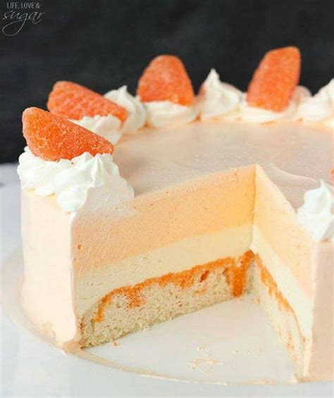 Orange Ice Cream Cake Desserts Yummy Cakes Dessert Recipes