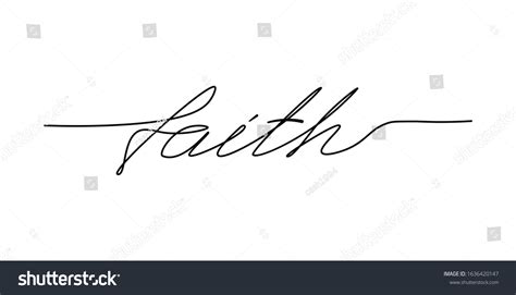 Faith Hand Written Calligraphy Lettering Text Stock Vector Royalty