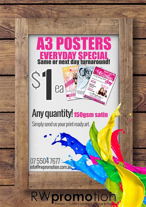 Express Poster Printing A3 Posters Single Sided