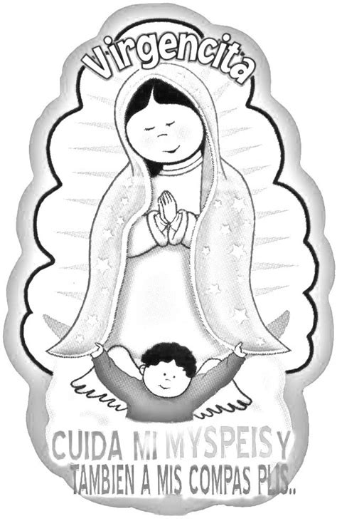 Me gusta la clase de religión Virgencita de Guadalupe para colorear