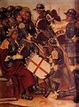 The Christian Spanish King Peter of Aragon, receiving the decapitated ...