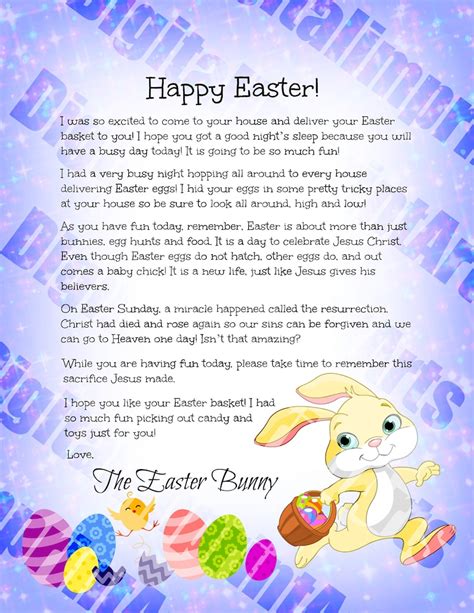 Religious Easter Bunny Letter Eggs Child Baby Milestone Christian