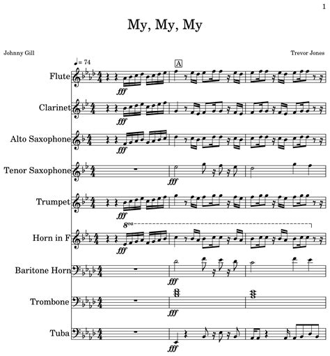 My My My Sheet Music For Flute Clarinet Alto Saxophone Tenor