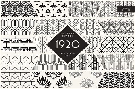 The Ultimate 1920s Art Deco Patterns Bundle To Create Glamour And