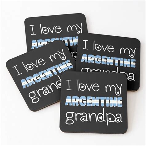 four coasters that say i love my argentina girlfriend