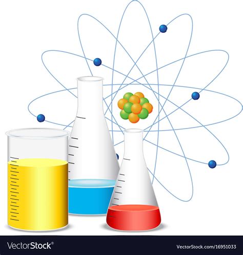 Beakers Filled With Colorful Liquid Royalty Free Vector