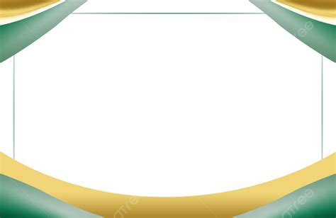 Certificate Border Frame With Green And Gold Colors In Folio F4 Size