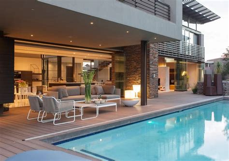 kreatif desain rumah mewah  kolam renang  ide desain interior