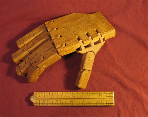 My Jointed Articulated Wooden Hand Out Of Oak Wooden Puppet Wooden