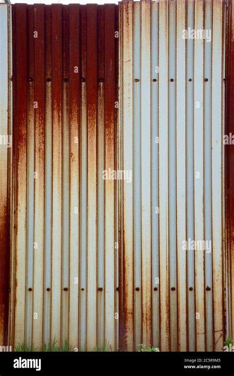 Rusted Corrugated Sheet Metal Stock Photo Alamy