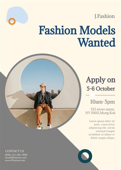 Fashion Models Recruitment Flyer Folleto Template