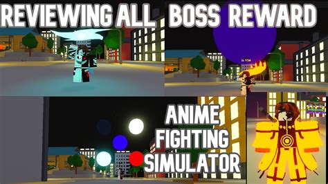 Reviewing All Boss Reward Anime Fighting Simulator Youtube