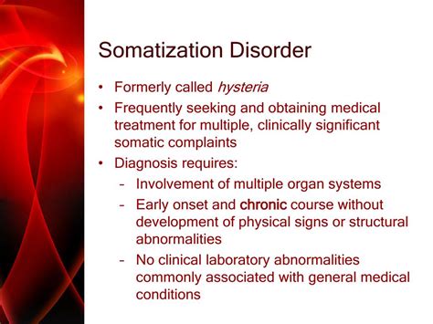 Ppt Somatoform Factitious And Dissociative Disorders Powerpoint