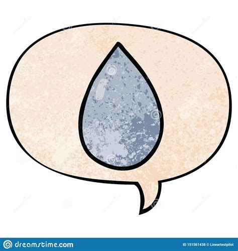 A Creative Cartoon Water Droplet And Speech Bubble In