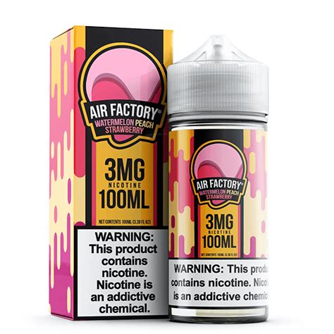 Air Factory E Liquid Nicotine 3mg Juice 100ml Vapes