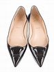 Christian Louboutin Patent Leather Pointed-Toe Flats - Shoes - CHT77031 ...