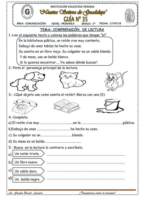 Fantásticas Fichas De Lectura De Oraciones Para Primer Y Segundo Grado F9a