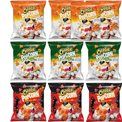Cheetos Popcorn Cheddar Flamin Hot And Jalapeño Cheddar Variety Pack0625oz Cheetos Popcorn