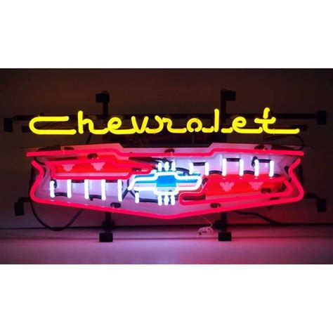 Gm Chevrolet Grill Neon Sign 28 Inch Width Neon Signs Garage Decor