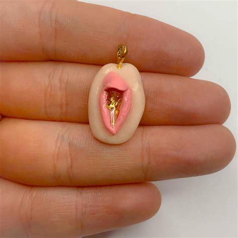 Vagina Vulva Pendant Polymer Clay Choker Necklace Gift Idea Etsy