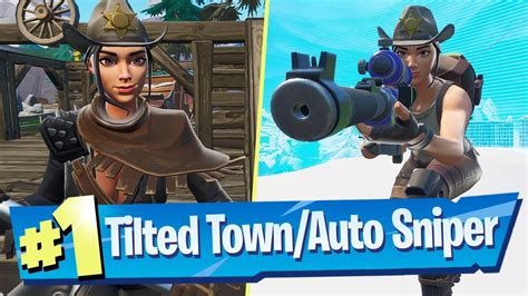New Tilted Town Automatic Sniper Gameplay Fortnite Battle Royale