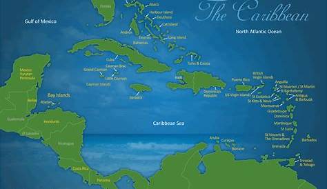 printable map of the caribbean