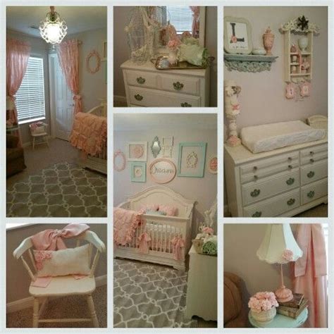 Nursery Vintage Shabby Chic Pink And Mint Green By Stanton Interior