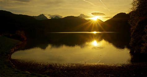 Wallpaper Sunlight Landscape Mountains Sunset Lake Nature